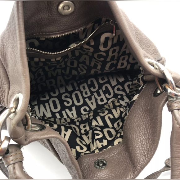 Marc by Marc Jacobs  Classic Q Hillier Gray Tan Leather Hobo Shoulder Bag - Picture 5 of 9